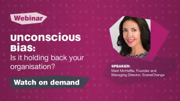 Webinar on unconscious bias featuring a speaker, watch on demand.