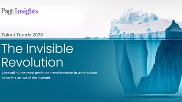 PageInsights: The Invisible Revolution, Talent Trends 2023 with iceberg image.